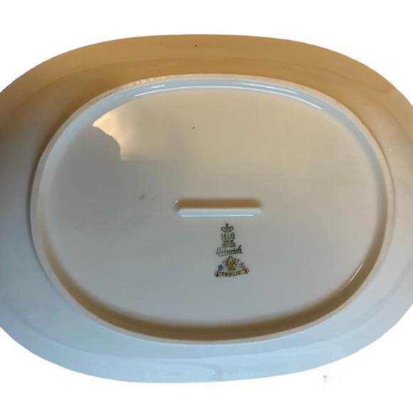 H&C Bavaria Germany Heinrich Frolic Floral Pattern Gold Trim HTF 14” XC Vtg - Picture 4 of 7